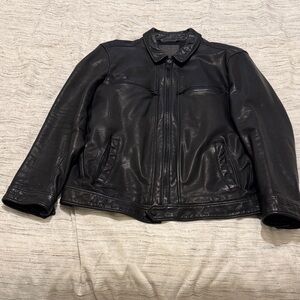 All Saints Men’s Black Leather Jacket
